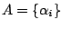 $ A=\{\alpha_i\}$