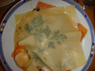 Lasagnes de Saint jacques en vitrail