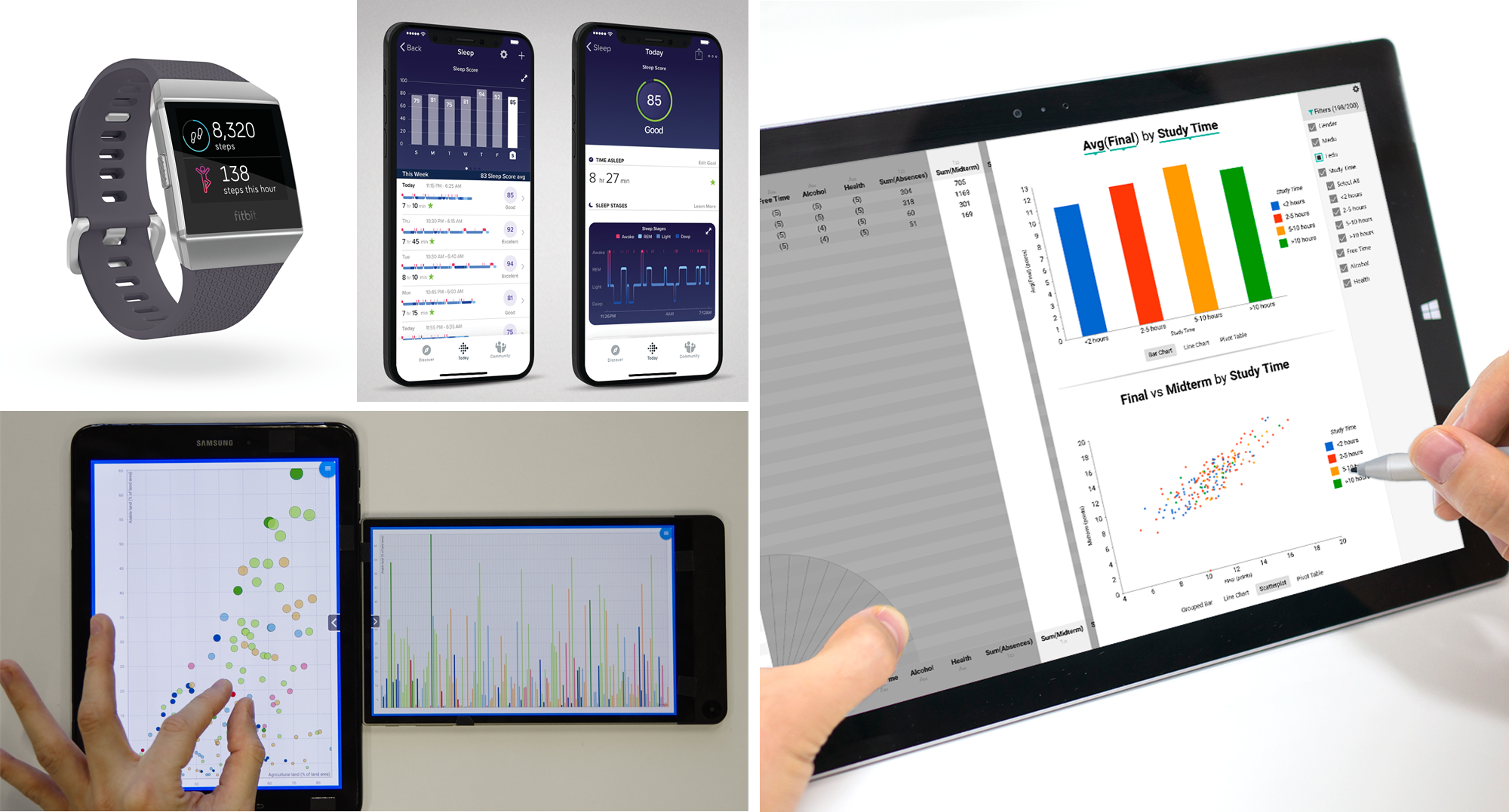 Examples of mobile devices: a smartphone, tablet